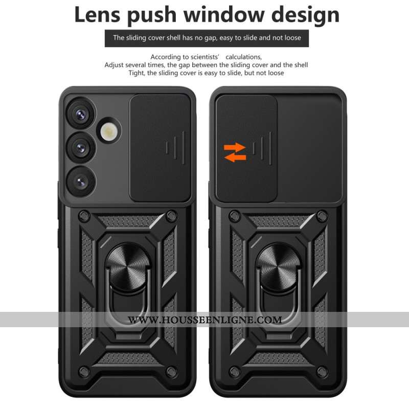 Coque Samsung Galaxy S25 Plus 5G Support Rotatif et Protecteur Objectif