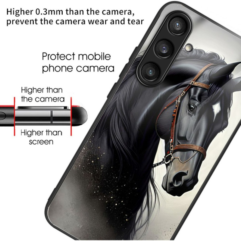 Coque Samsung Galaxy S25 Plus 5G Verre Trempé Cheval Gris