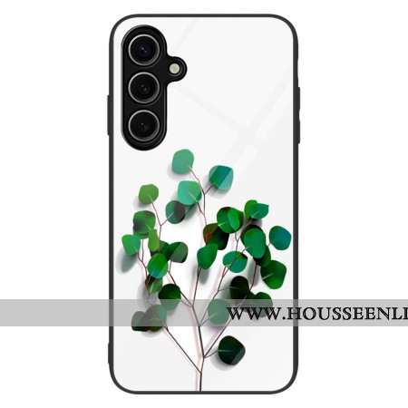 Coque Samsung Galaxy S25 Plus 5G Verre Trempé Feuilles Vertes