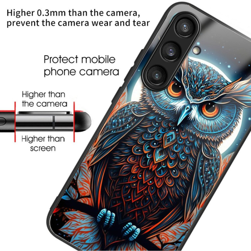 Coque Samsung Galaxy S25 Plus 5G Verre Trempé Hibou Coloré