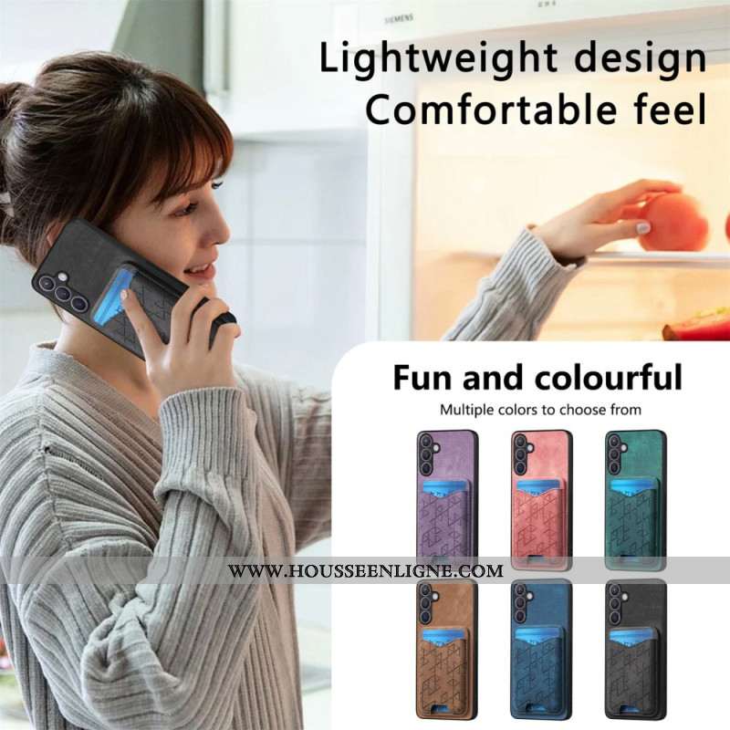 Coque Samsung Galaxy S25 Plus 5G avec Porte-Cartes et Support