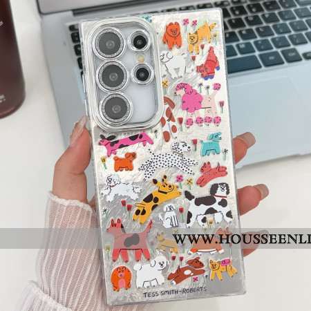 Coque Samsung Galaxy S25 Ultra 5G Animaux Fun avec Film Protecteur pour Objectif