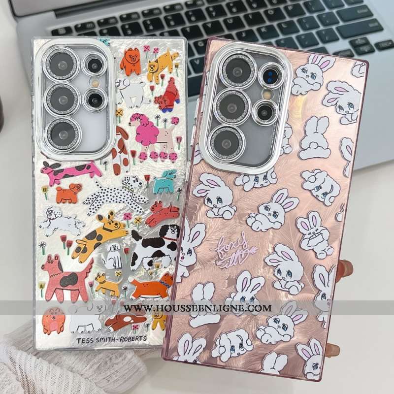 Coque Samsung Galaxy S25 Ultra 5G Animaux Fun avec Film Protecteur pour Objectif