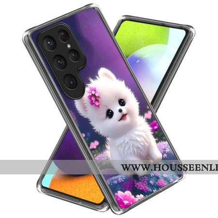 Coque Samsung Galaxy S25 Ultra 5G Chiot blanc