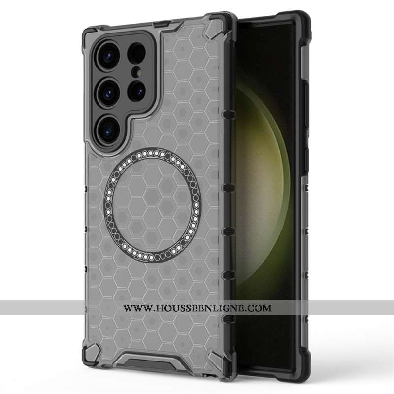 Coque Samsung Galaxy S25 Ultra 5G Compatible MagSafe Nid d'Abeille
