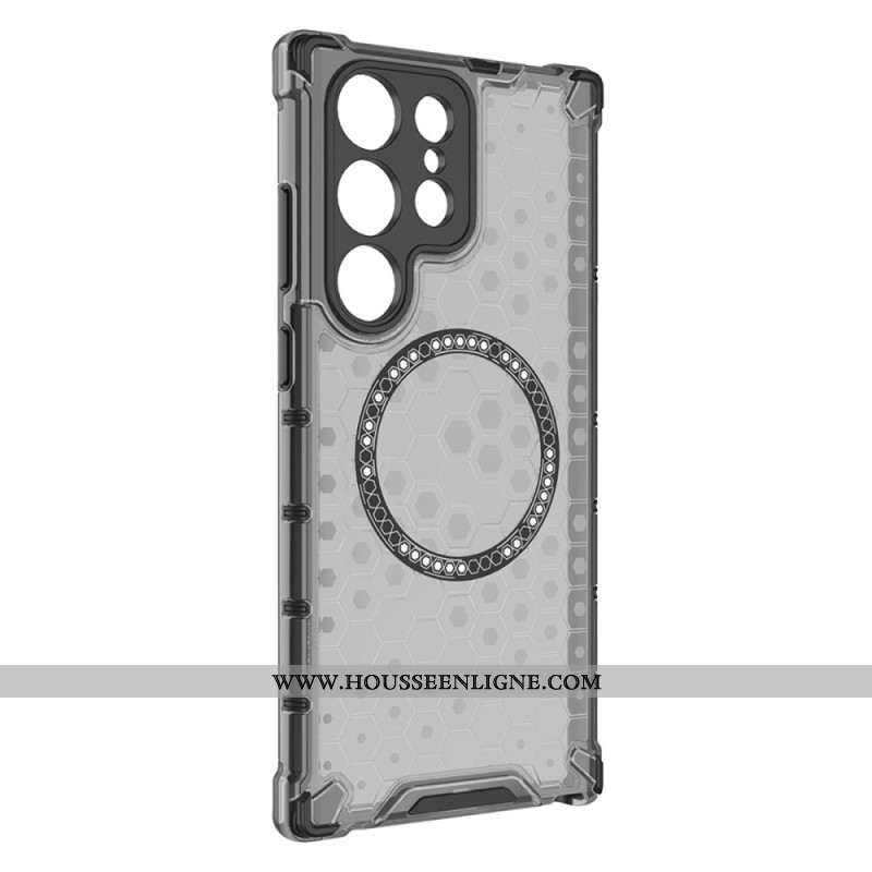 Coque Samsung Galaxy S25 Ultra 5G Compatible MagSafe Nid d'Abeille