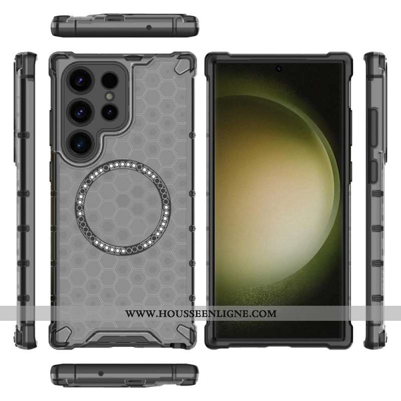 Coque Samsung Galaxy S25 Ultra 5G Compatible MagSafe Nid d'Abeille