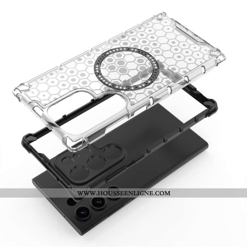 Coque Samsung Galaxy S25 Ultra 5G Compatible MagSafe Nid d'Abeille