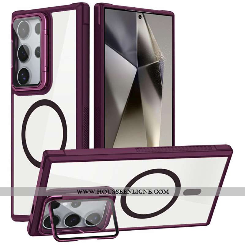 Coque Samsung Galaxy S25 Ultra 5G Compatible MagSafe avec Support Intégré