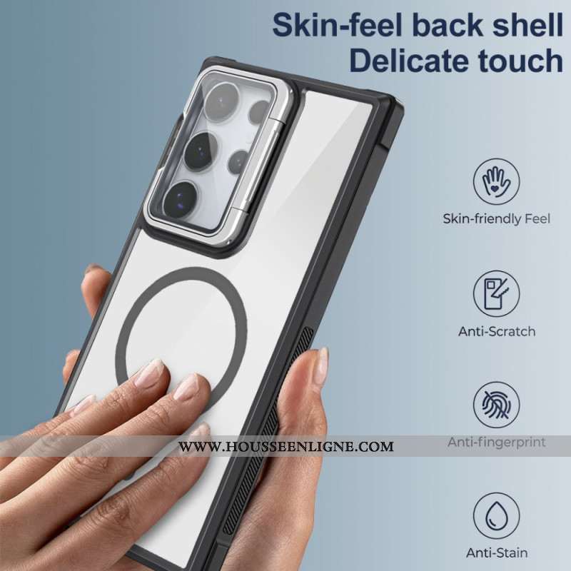 Coque Samsung Galaxy S25 Ultra 5G Compatible MagSafe avec Support Intégré