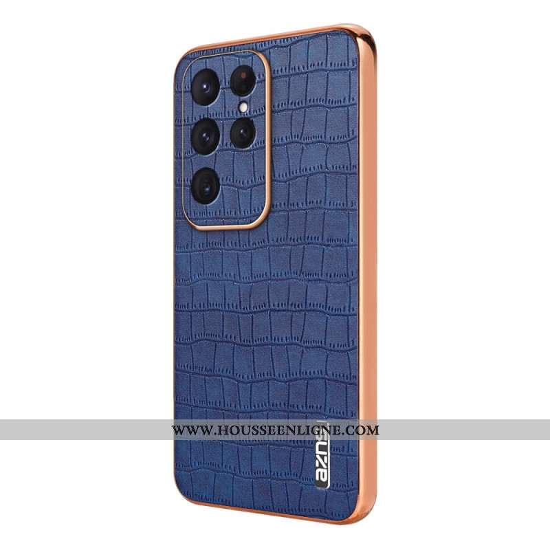 Coque Samsung Galaxy S25 Ultra 5G Effet Crocodile AZNS
