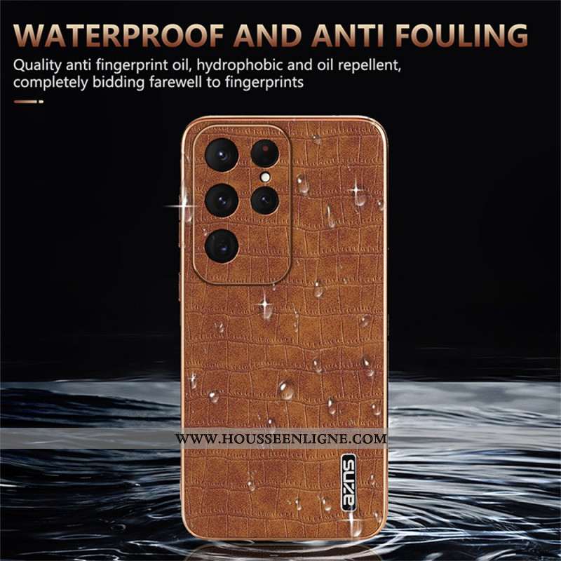 Coque Samsung Galaxy S25 Ultra 5G Effet Crocodile AZNS