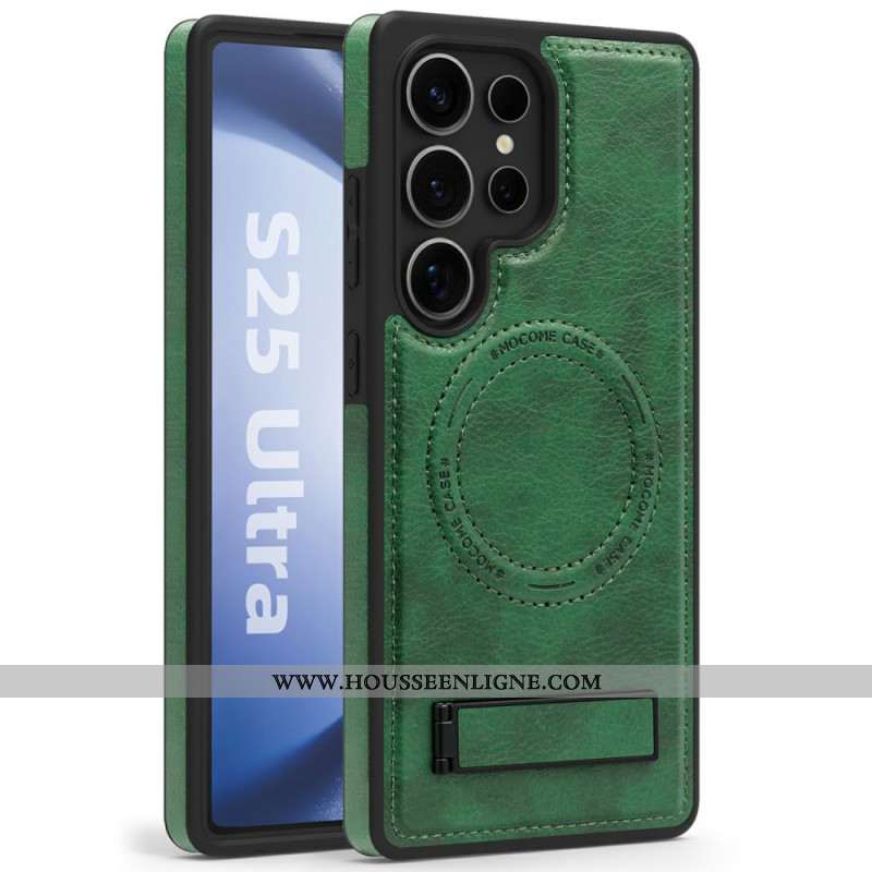 Coque Samsung Galaxy S25 Ultra 5G Effet Cuir Compatible MagSafe