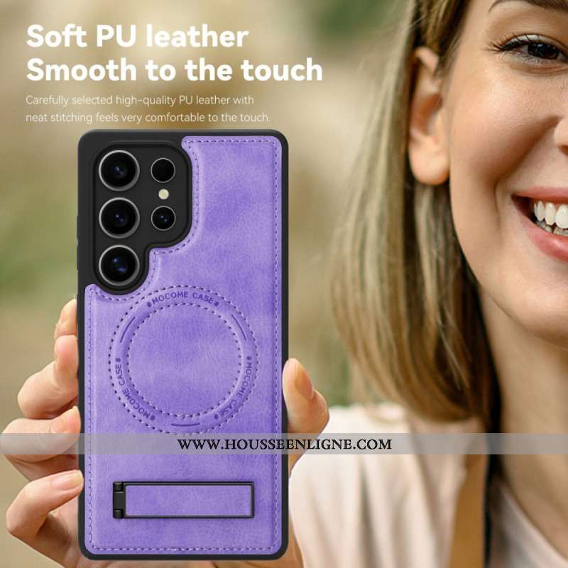 Coque Samsung Galaxy S25 Ultra 5G Effet Cuir Compatible MagSafe