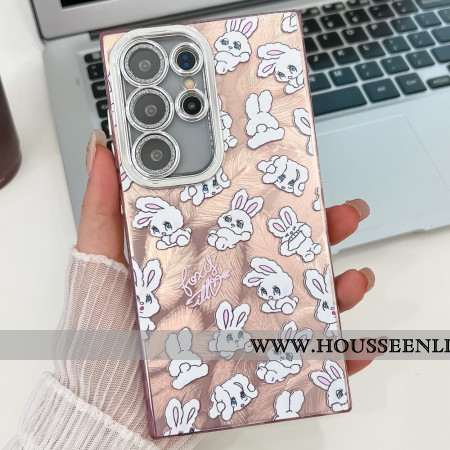 Coque Samsung Galaxy S25 Ultra 5G Lapins Fun avec Film de Protection d'Objectif