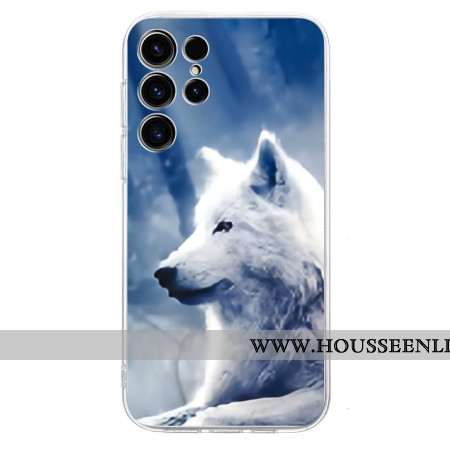 Coque Samsung Galaxy S25 Ultra 5G Loup Blanc