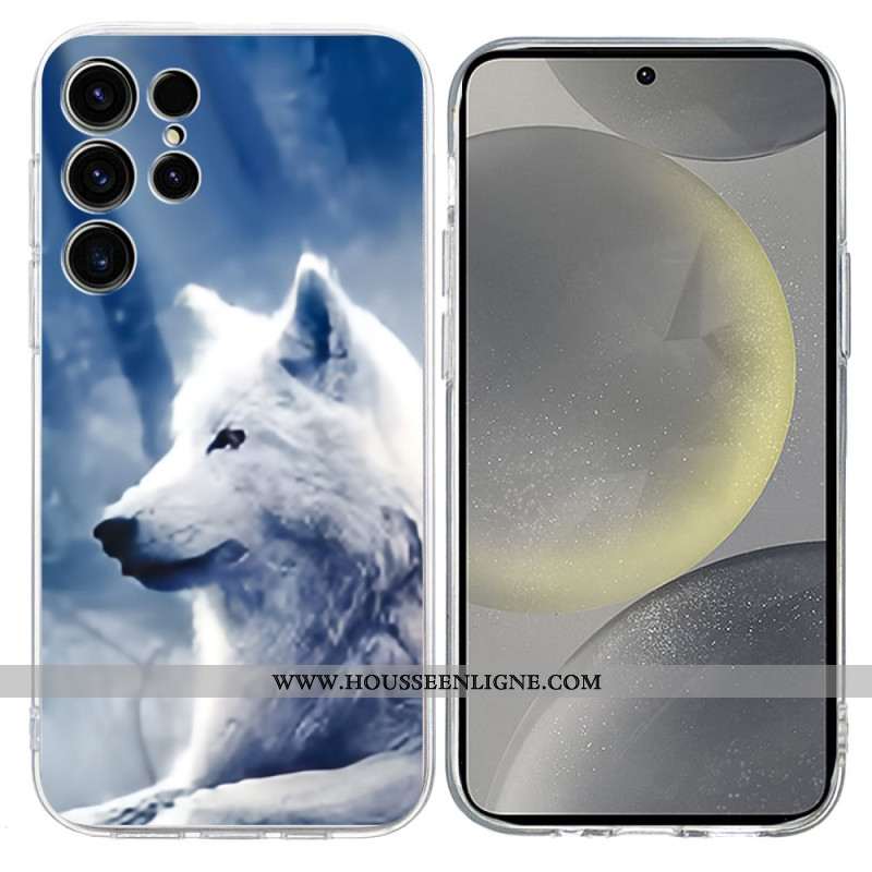 Coque Samsung Galaxy S25 Ultra 5G Loup Blanc