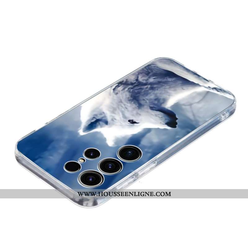 Coque Samsung Galaxy S25 Ultra 5G Loup Blanc