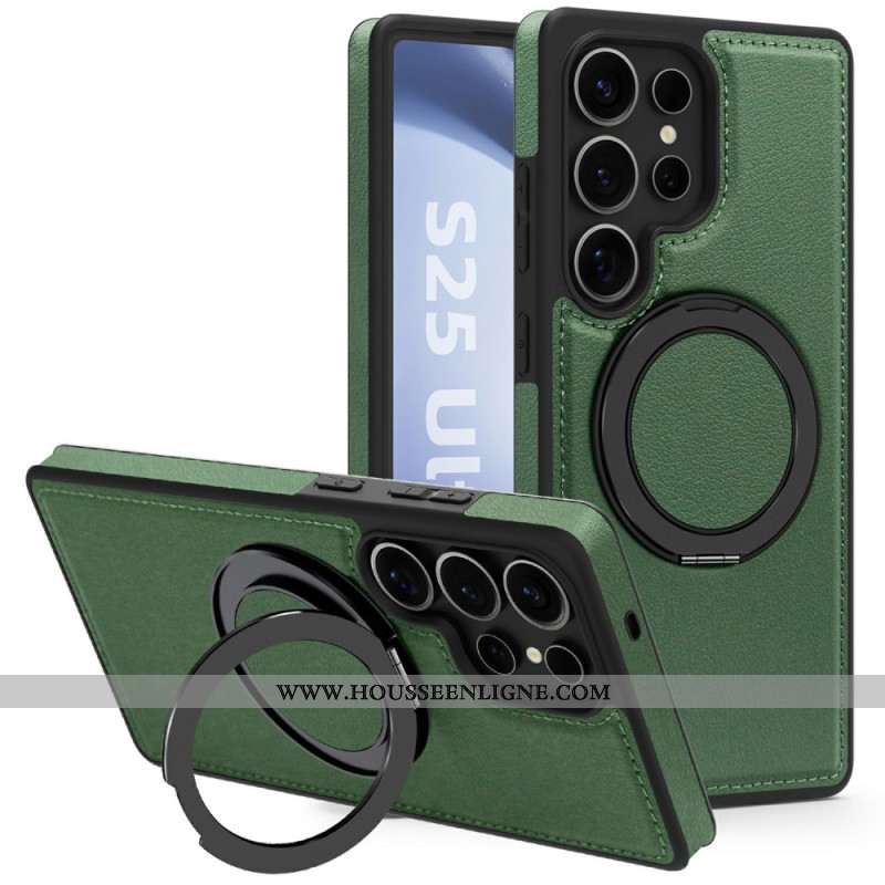 Coque Samsung Galaxy S25 Ultra 5G Magnétique avec Support Rotatif