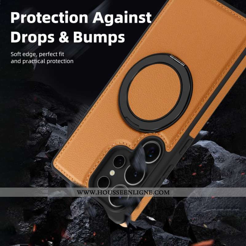 Coque Samsung Galaxy S25 Ultra 5G Magnétique avec Support Rotatif