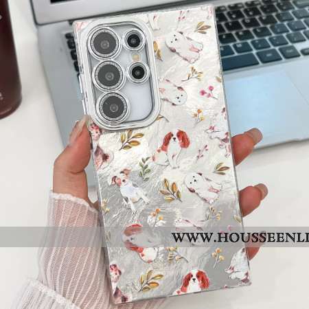 Coque Samsung Galaxy S25 Ultra 5G Motif avec Film Protecteur d'Objectif