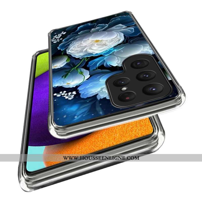 Coque Samsung Galaxy S25 Ultra 5G Pivoine Blanche