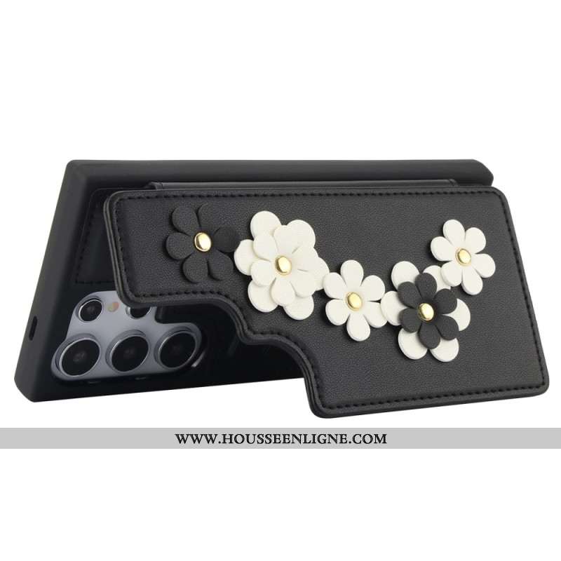 Coque Samsung Galaxy S25 Ultra 5G Porte-Cartes avec Lanière et Bandoulière