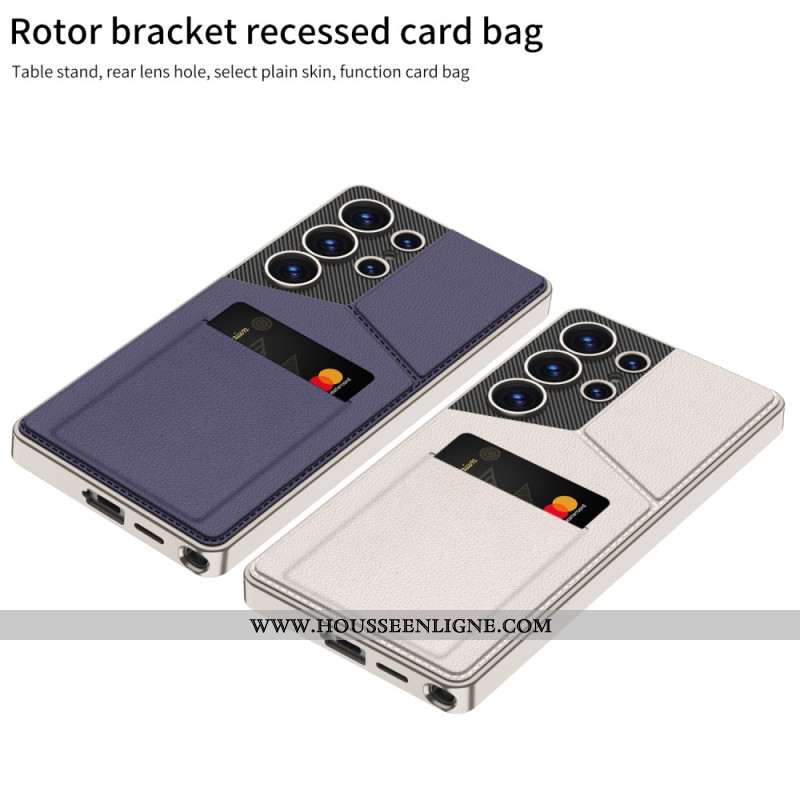 Coque Samsung Galaxy S25 Ultra 5G Porte-Cartes et Béquille GKK