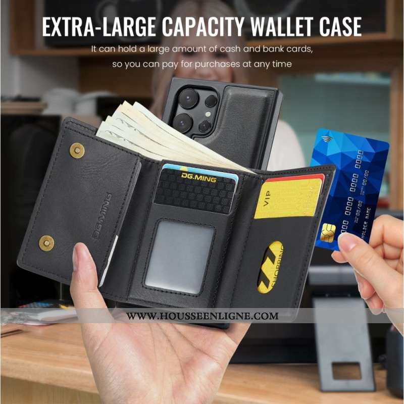 Coque Samsung Galaxy S25 Ultra 5G Portefeuille Magnétique Détachable