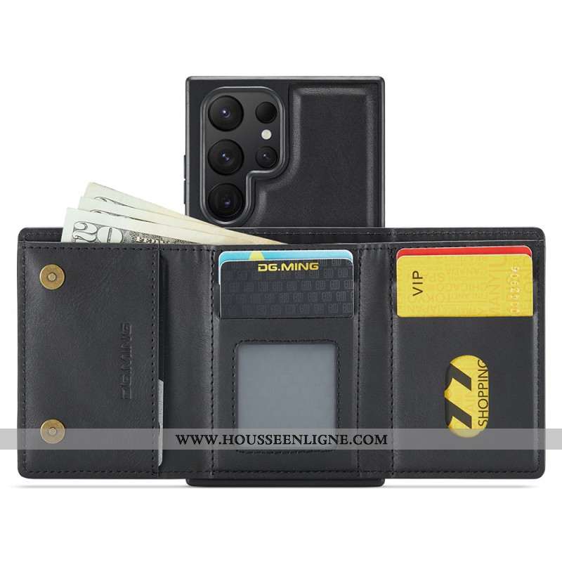 Coque Samsung Galaxy S25 Ultra 5G Portefeuille Magnétique Détachable