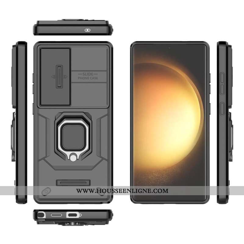 Coque Samsung Galaxy S25 Ultra 5G Ring Résistante avec Protecteur Objectif