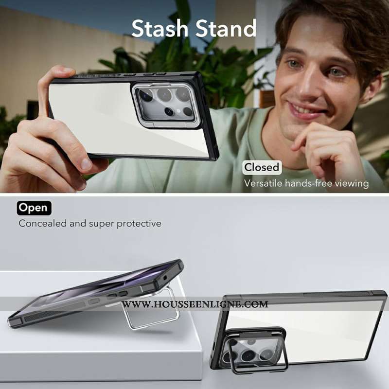 Coque Samsung Galaxy S25 Ultra 5G Robuste avec Support Intégré