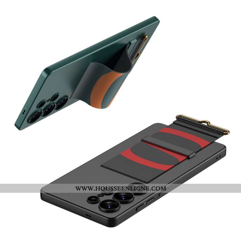 Coque Samsung Galaxy S25 Ultra 5G Sangle et Support GKK