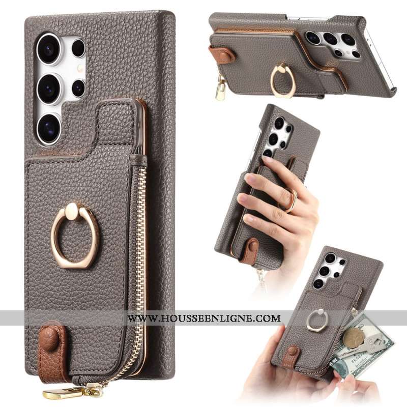 Coque Samsung Galaxy S25 Ultra 5G Simili Cuir Portefeuille