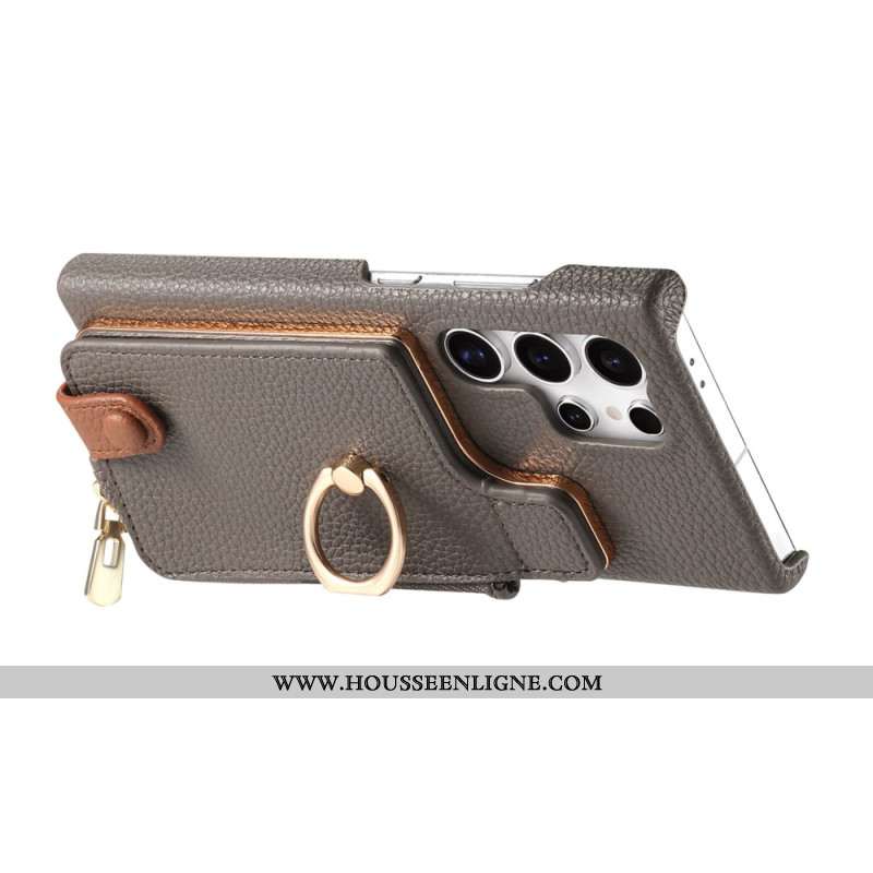 Coque Samsung Galaxy S25 Ultra 5G Simili Cuir Portefeuille