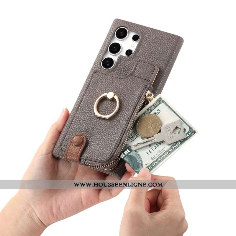 Coque Samsung Galaxy S25 Ultra 5G Simili Cuir Portefeuille