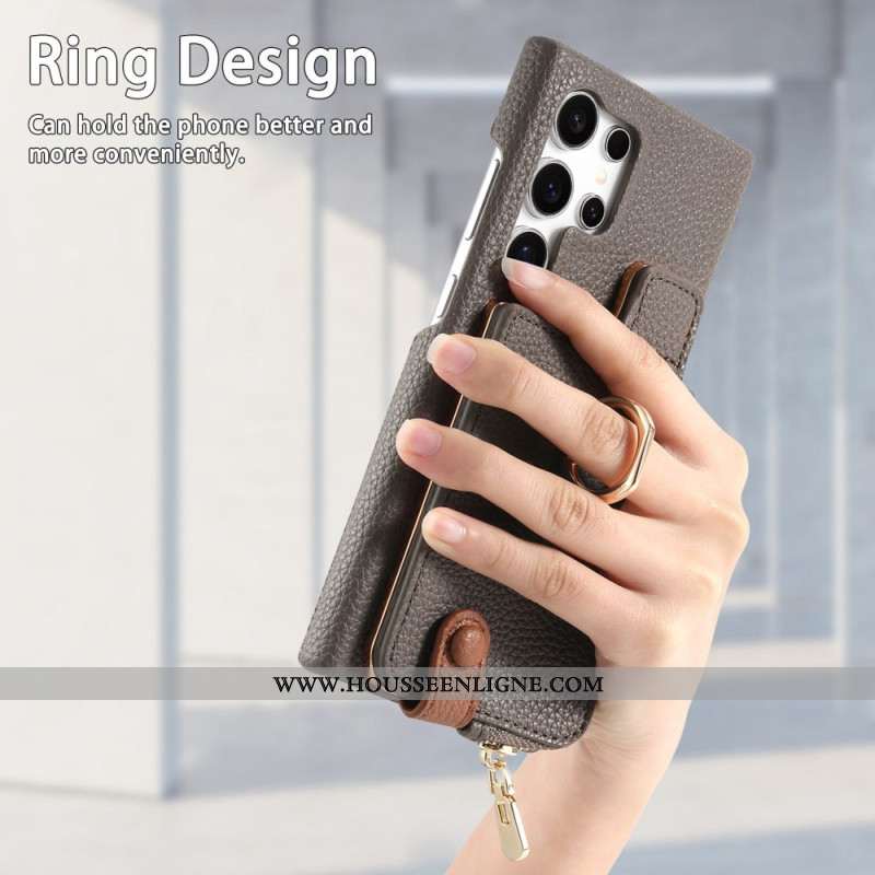 Coque Samsung Galaxy S25 Ultra 5G Simili Cuir Portefeuille