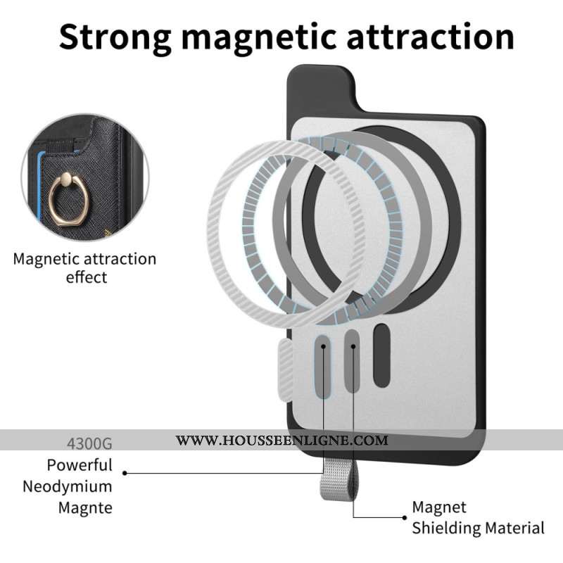 Coque Samsung Galaxy S25 Ultra 5G Style Daim Porte-Cartes Détachable