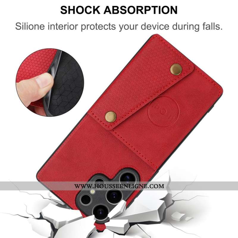 Coque Samsung Galaxy S25 Ultra 5G Style Rétro Porte-Cartes