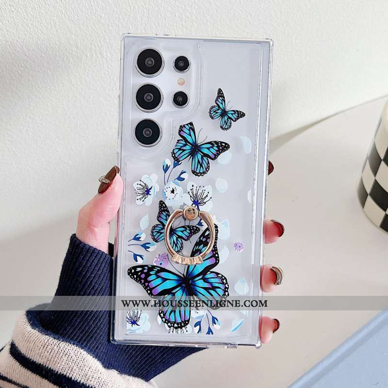 Coque Samsung Galaxy S25 Ultra 5G Support Anneau à Motif