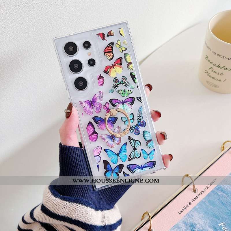 Coque Samsung Galaxy S25 Ultra 5G Support Anneau à Motif