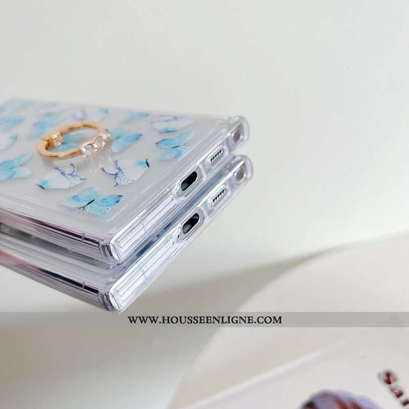 Coque Samsung Galaxy S25 Ultra 5G Support Anneau à Motif