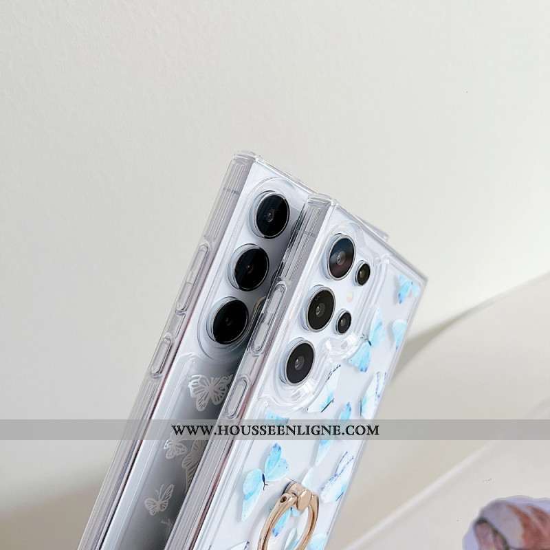 Coque Samsung Galaxy S25 Ultra 5G Support Anneau à Motif