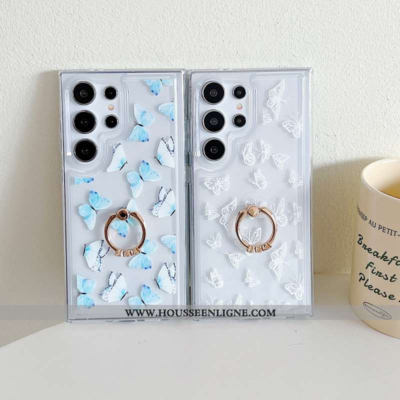 Coque Samsung Galaxy S25 Ultra 5G Support Anneau à Motif