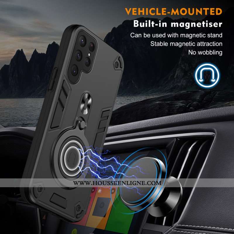 Coque Samsung Galaxy S25 Ultra 5G Support Rotatif et Protection Antichoc