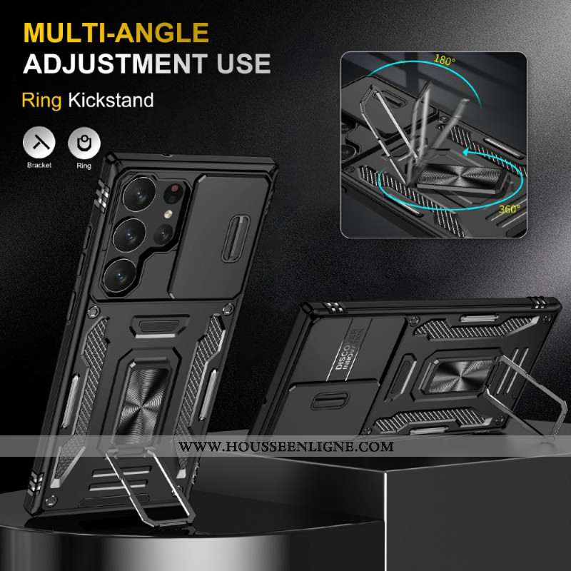 Coque Samsung Galaxy S25 Ultra 5G Support et Protection d'Objectif