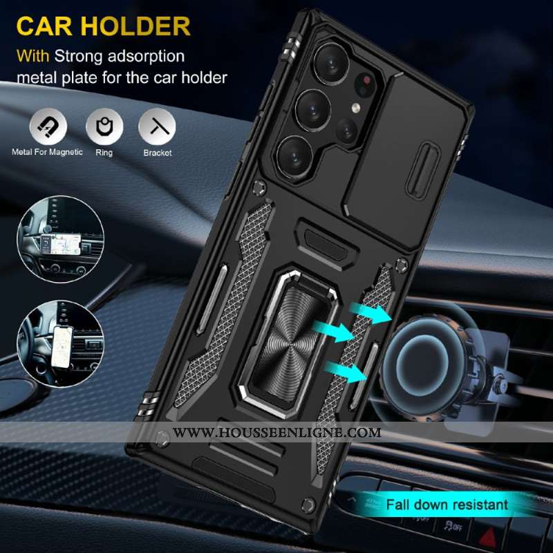 Coque Samsung Galaxy S25 Ultra 5G Support et Protection d'Objectif