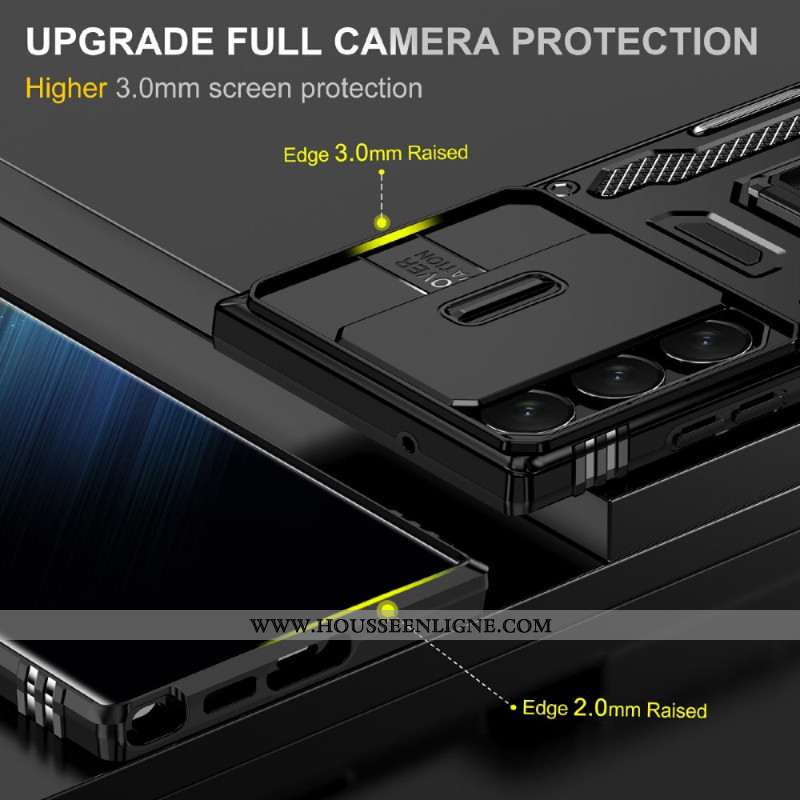 Coque Samsung Galaxy S25 Ultra 5G Support et Protection d'Objectif