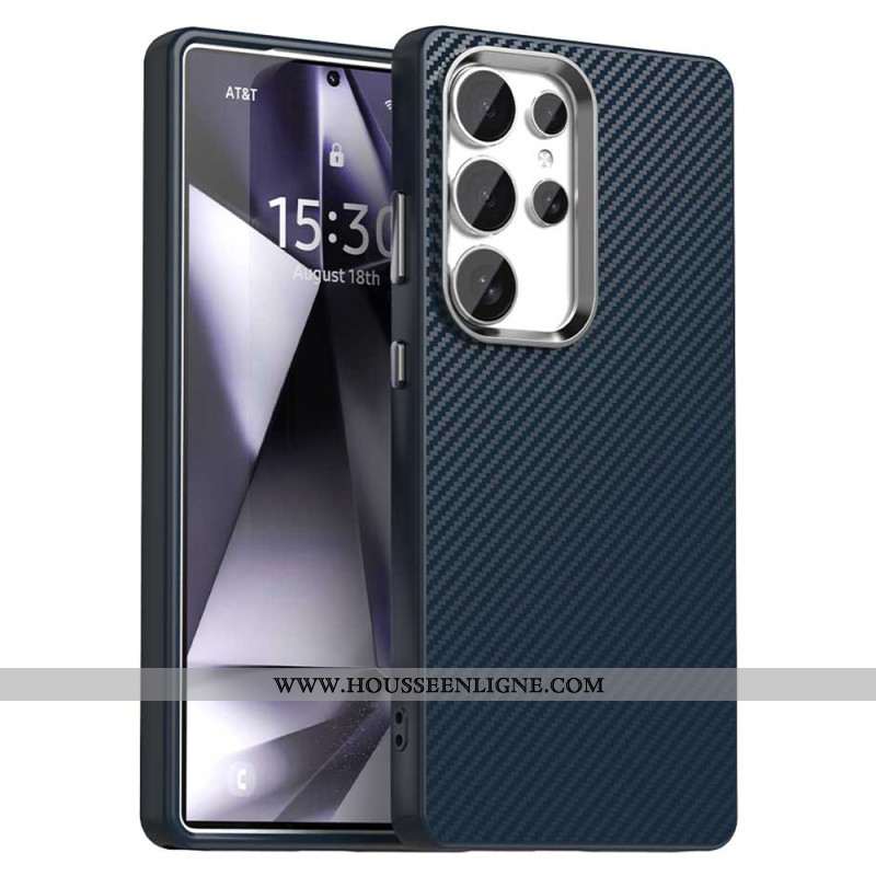 Coque Samsung Galaxy S25 Ultra 5G Texture Fibre Carbone
