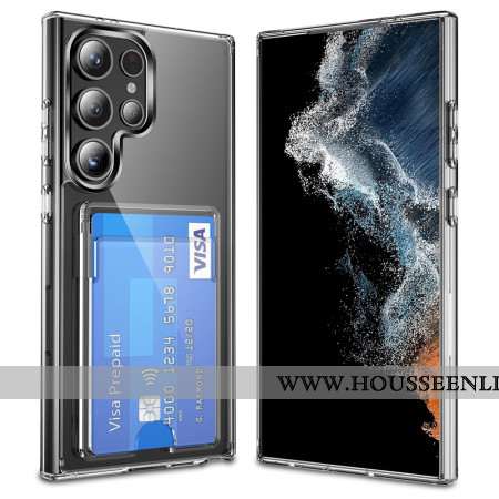 Coque Samsung Galaxy S25 Ultra 5G Transparent avec Porte-Cartes